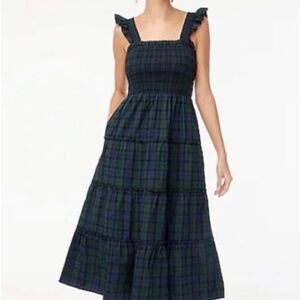 Like New Jcrew Green Plaid Dress